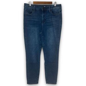 Maxstudio Indigo Women's Dark Wash High Rise Skinny Denim Jeans‎ Size 16